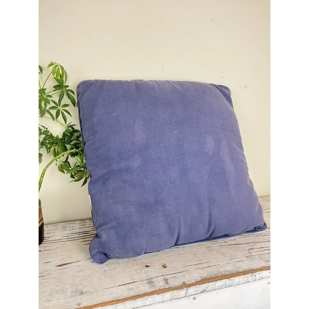 Vintage Hand Sewn Decorative Throw Pillow Winter Skating Scene Holiday Decor 15”